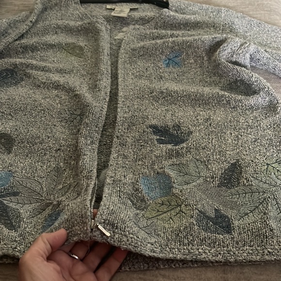 david brooks Women’s Zip Up Fall/Winter Cardigan Sweater Sz L - Picture 7 of 7